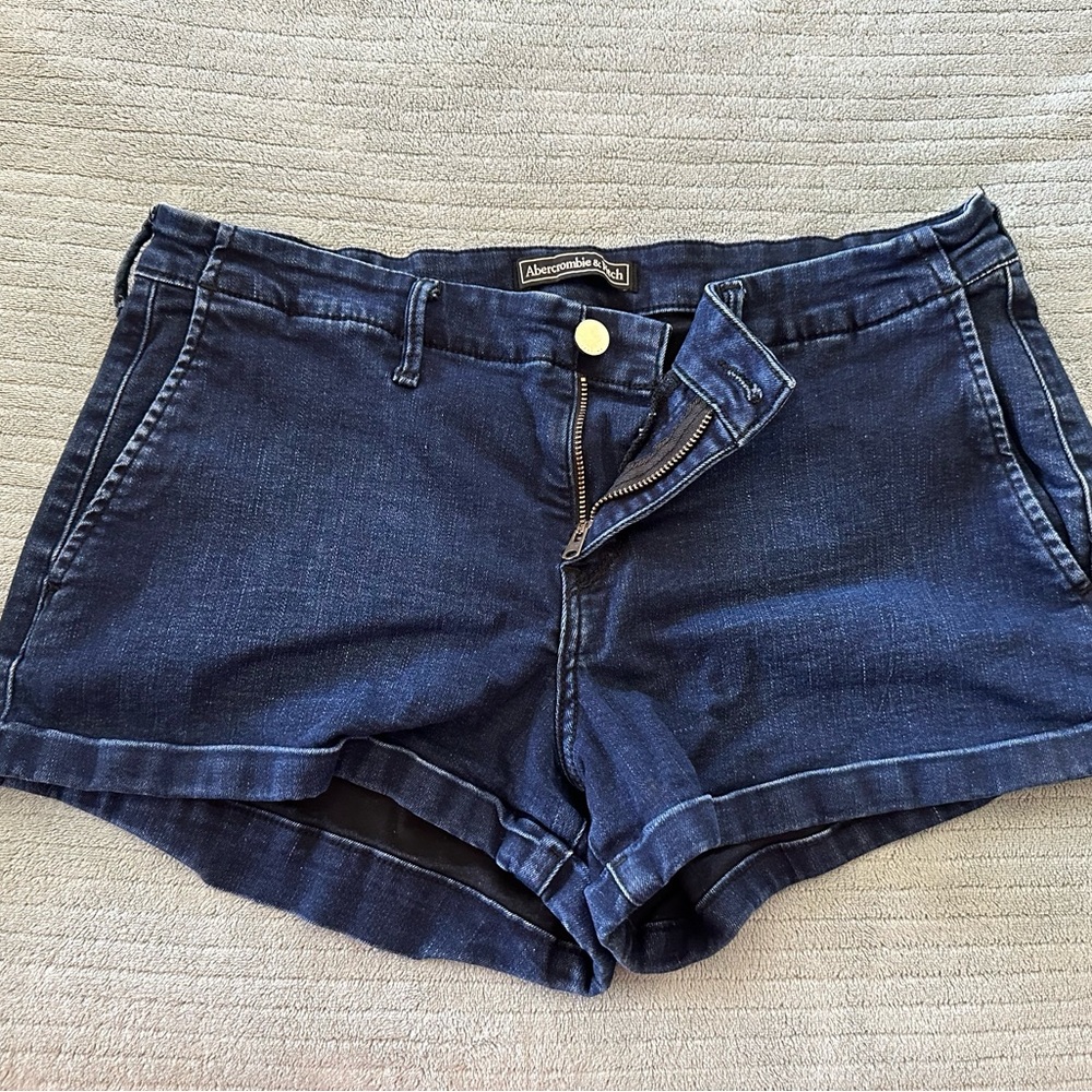 Abercrombie & Fitch Women's Blue Denim Shorts